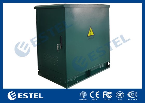 19' Rack Outdoor Telecom Cabinet Groen Kleur Met 500W airconditioner en ventilator