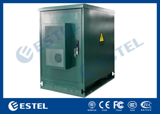 19' Rack Outdoor Telecom Cabinet Groen Kleur Met 500W airconditioner en ventilator