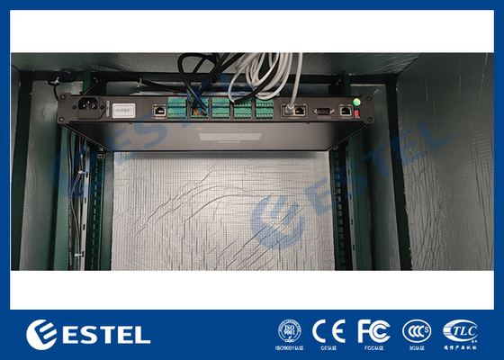 19' Rack Outdoor Telecom Cabinet Groen Kleur Met 500W airconditioner en ventilator