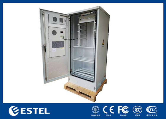 19 Duimrek RAL7035 Grey Color Outdoor Telecom Cabinet met Batterijrek