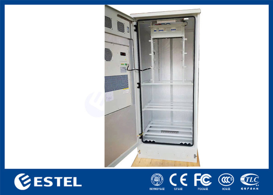 19 Duimrek RAL7035 Grey Color Outdoor Telecom Cabinet met Batterijrek