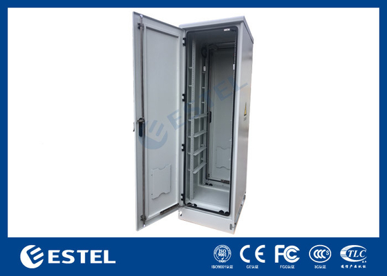 2.5mm Aluminium Outdoor Telecom Cabinet 43U Equipment Enclosures Met LED