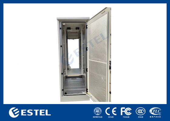 Dubbele deuren 42U gegalvaniseerd staal buiten telecom kast geïntegreerd met 2000W DC airconditioning