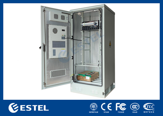 IP55 30U geïntegreerde outdoor power cabinet met rectifier systeem sensoren roestvrijstalen behuizing