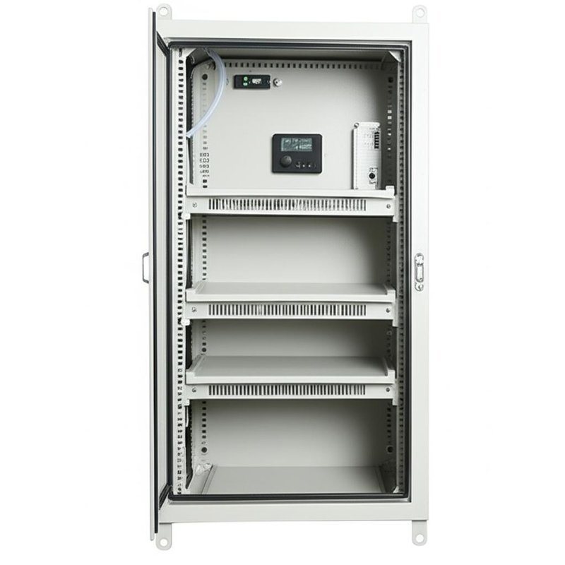 Weatherproof Telecom Enclosure with DC48V LED Lamp, 2 Shelves, and 19 Internal Space for Outdoor Telecom Equipment